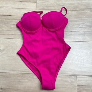 Ta3 Vibrant Pink One-Piece Swimsuit